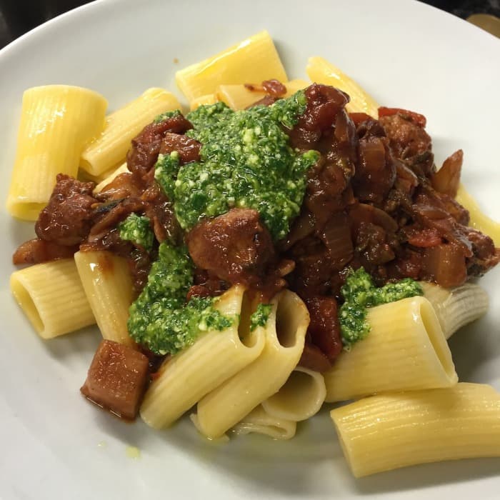 Rigatoni med fänkålskorvsås