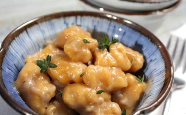 Butternut Squash Gnocchi med whiskey gräddsås