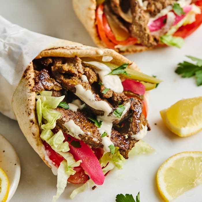 Shawarmawrap på grytbog