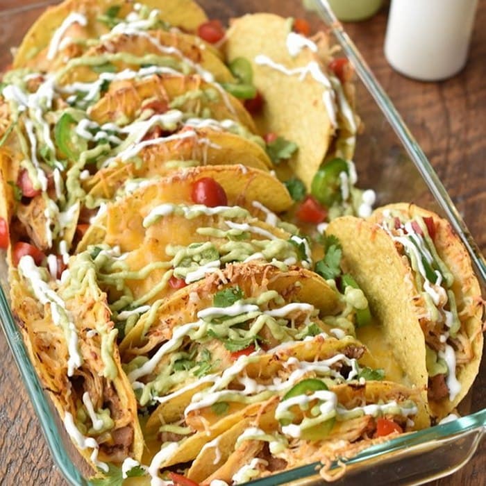 Crock Pot kycklingbakade tacos
