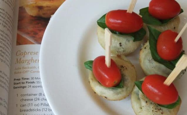 Caprese pesto Margherita stackers