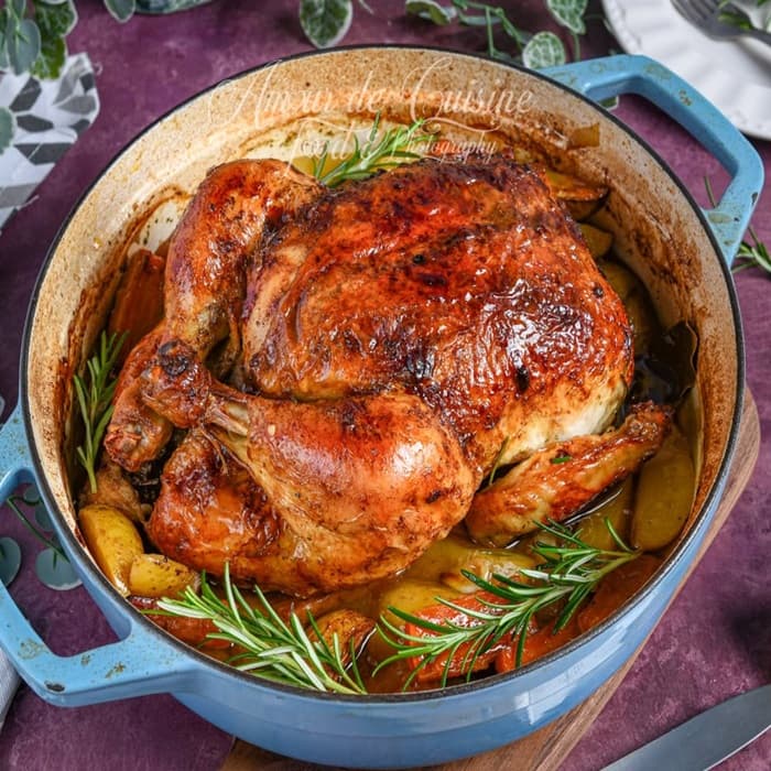 Poulet Roti a l'Algerienne (Algerisk stekt kyckling)