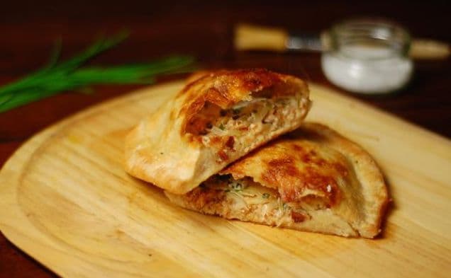Calzone med rökt lax och mascarpone