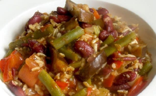 Jambalaya med röda kidneybönor
