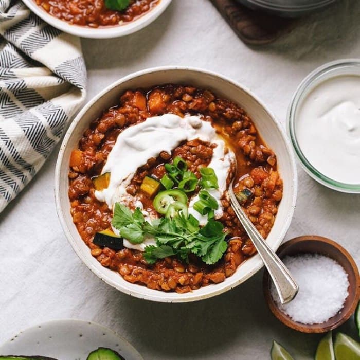 Rökig lins-chili med squash