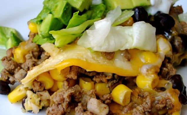 Mexikansk lasagne utan tomat