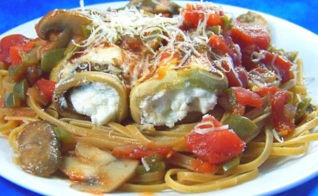 Aubergineinvoltini med parmesan