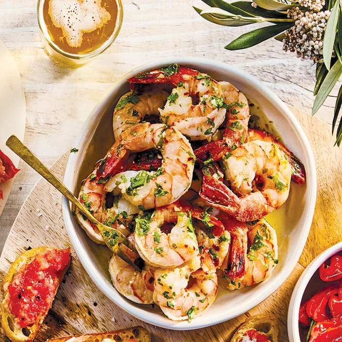 Garlickiga räkor med sherry