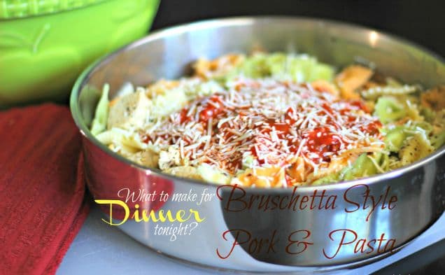 Bruschettastil Fläsk och Pasta