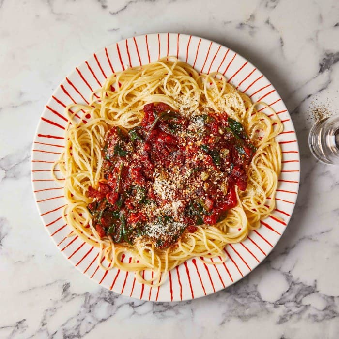 Spaghetti med spanska smaker