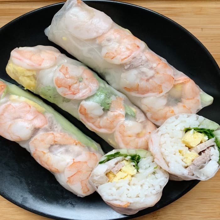 Spiralrullar med vietnamesiska räkor