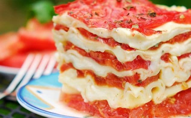 Färsk tomatlasagne