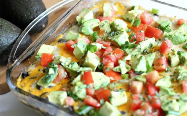 Ostig kycklingenchilada med quinoa i ugn