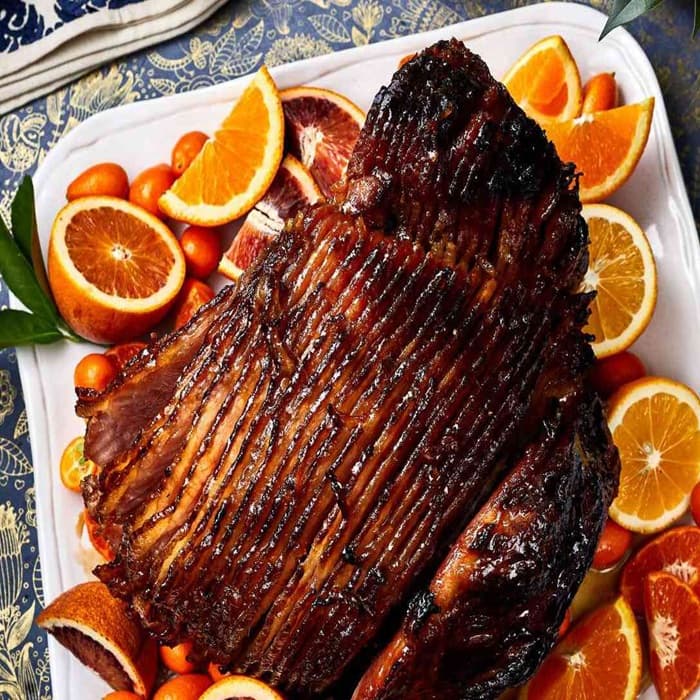 Långtidsrostad skinka med citron, vitlök och salvia