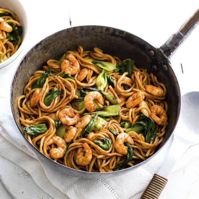 Räkor i wok