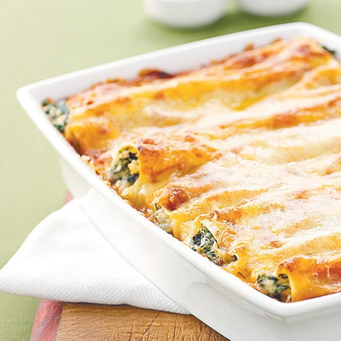 Spenat- och ricottacannelloni