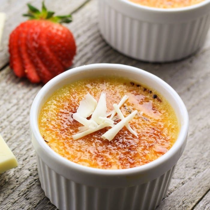 Crème brûlée med vit choklad