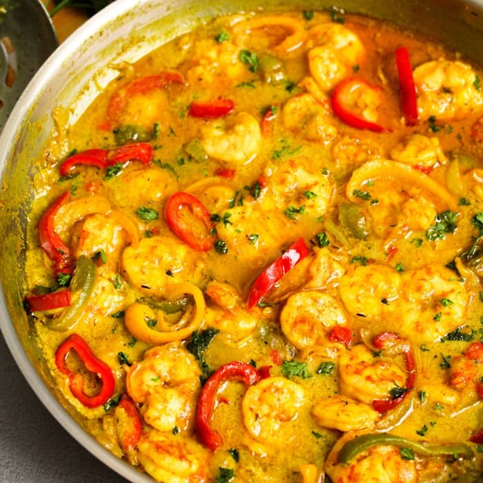 Recept på räkor med jamaicansk curry
