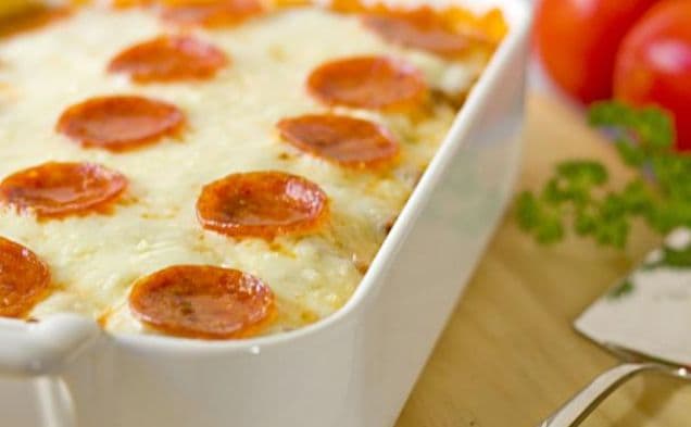 Enkel ostliknande pizzagryta