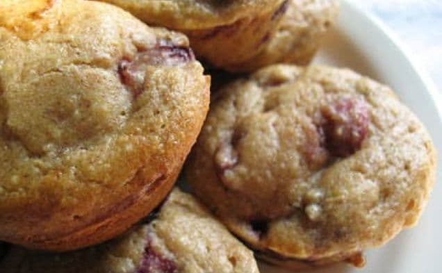 Muffins med körsbärsblåbär