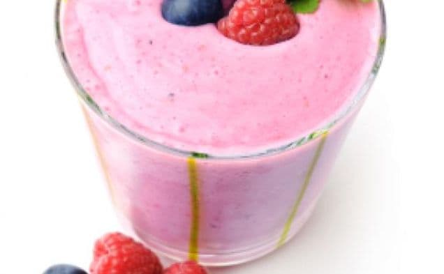 Smoothie med grönt te och fruktblandning
