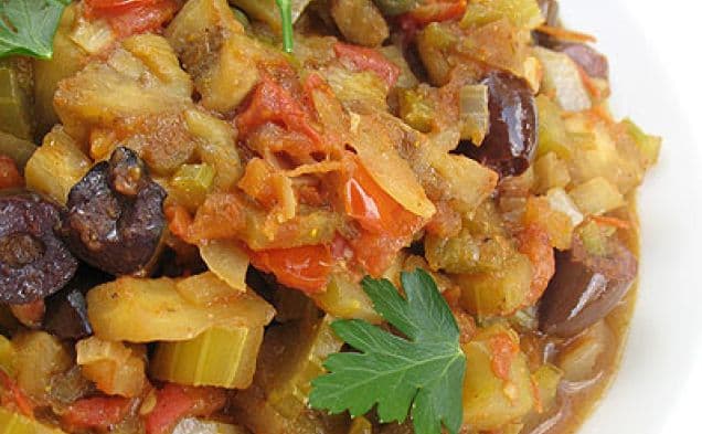 Tomat- och auberginecaponata