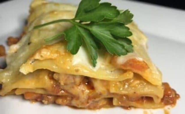 Lasagne al Forno med Bolognese och Béchamelsås
