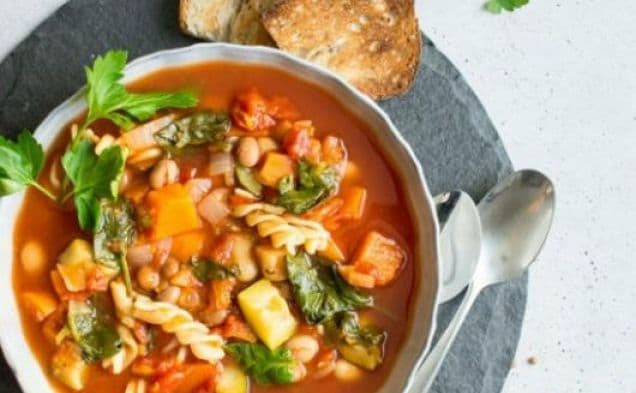 Vintrig minestronesoppa