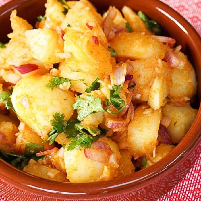 Sallad på sötpotatis