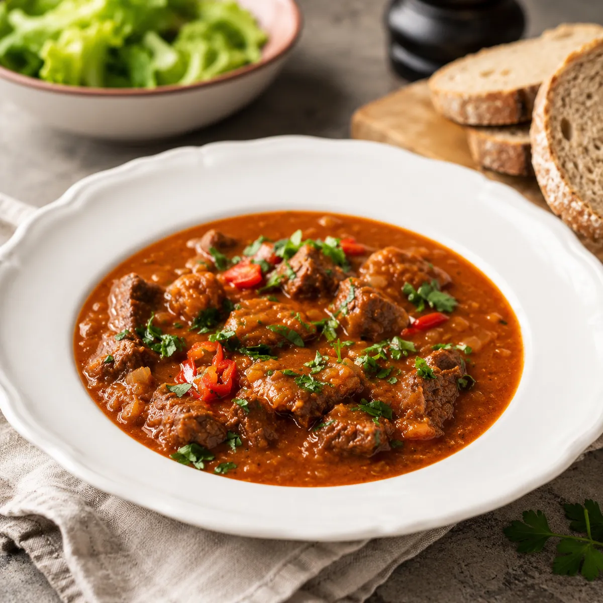 Traditionell kroatisk gulasch
