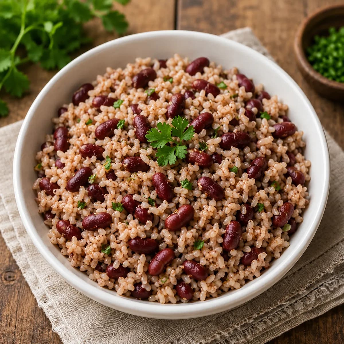 Jamaicanskt Instant Pot-ris och bönor