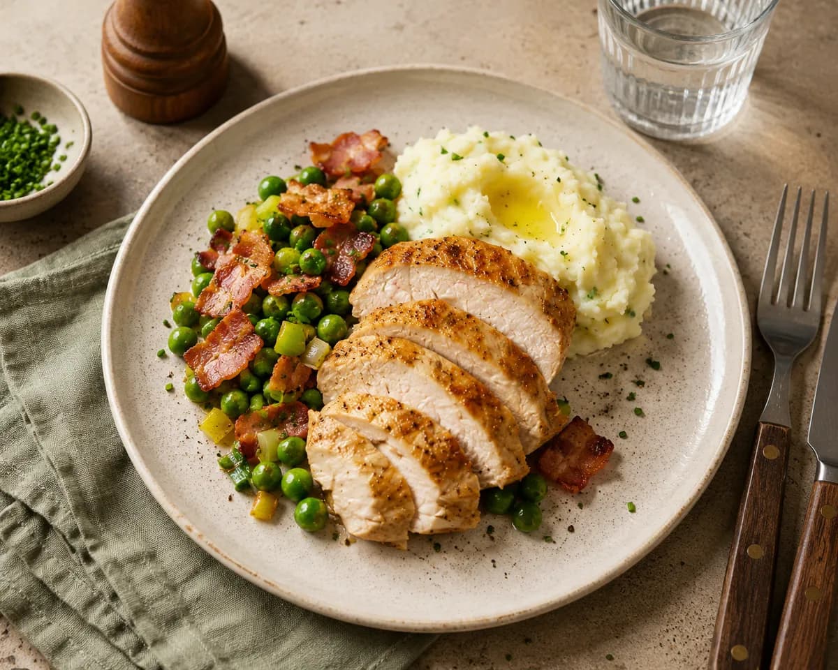 Citronkyckling och potatismos med äpple