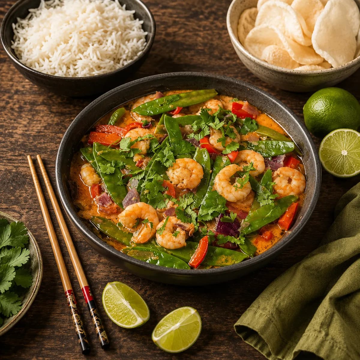 Thailändsk räkcurry