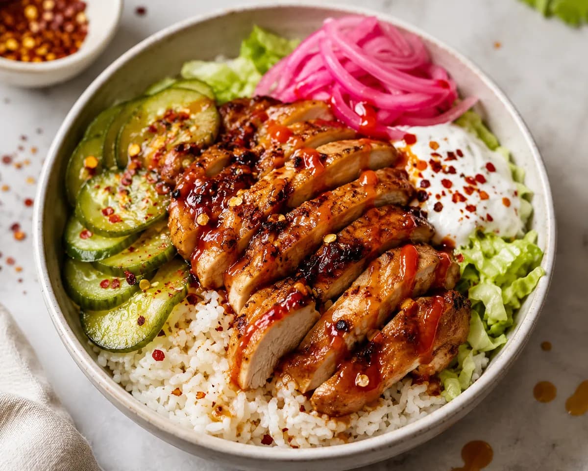 Kycklingbowl med het honung