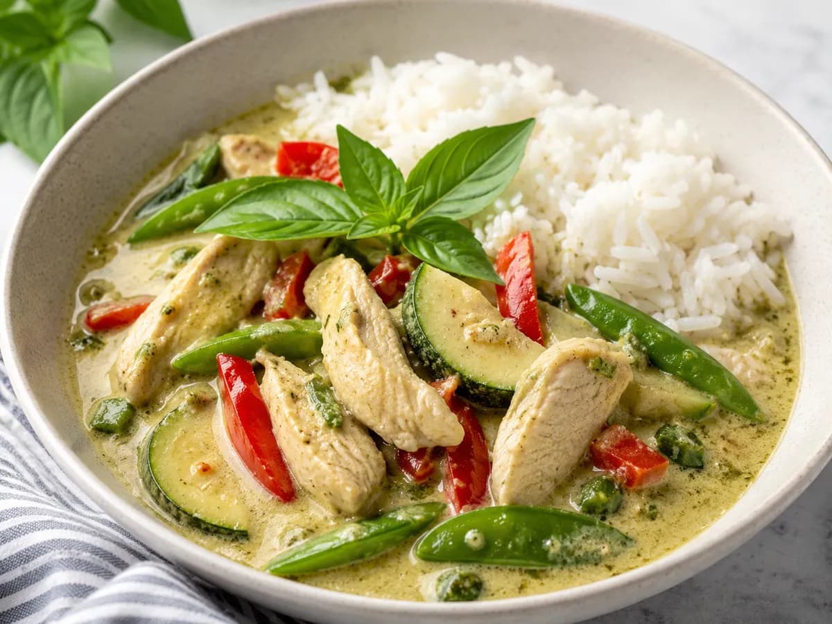 Grön thaicurry med kyckling